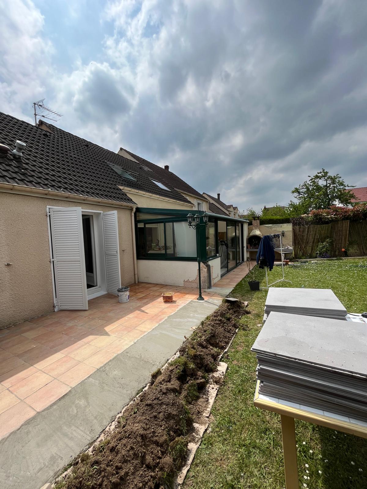 Jardin avant rénovation — état existant vue 2, Collégien (77)