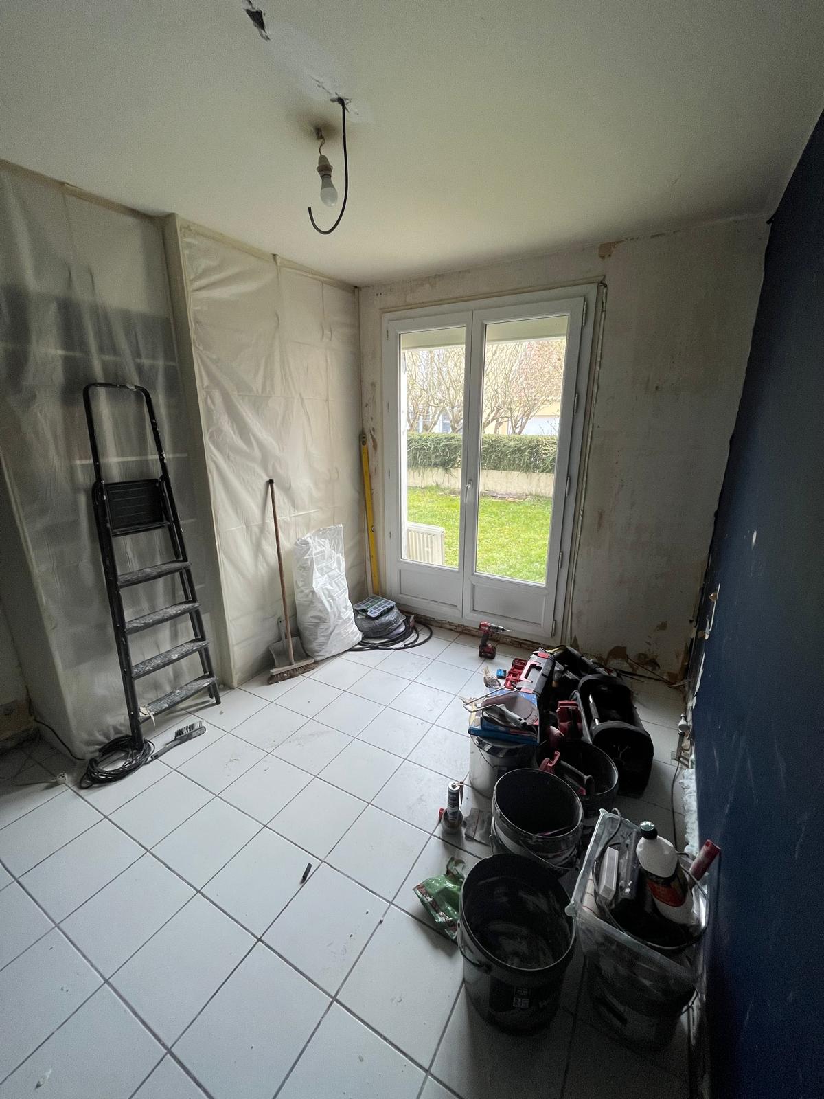 Chambre RDC après pose parquet chêne — vue 1, Collégien (77)
